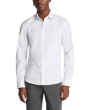 Calvin Klein Men's Extra Slim Fit Dress Shirt, Gray Multi, XL