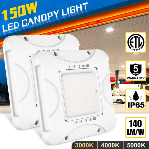 2 PACK 150W LED Canopy Gas Station Lights Commercial for, Carport Lighting 5000K