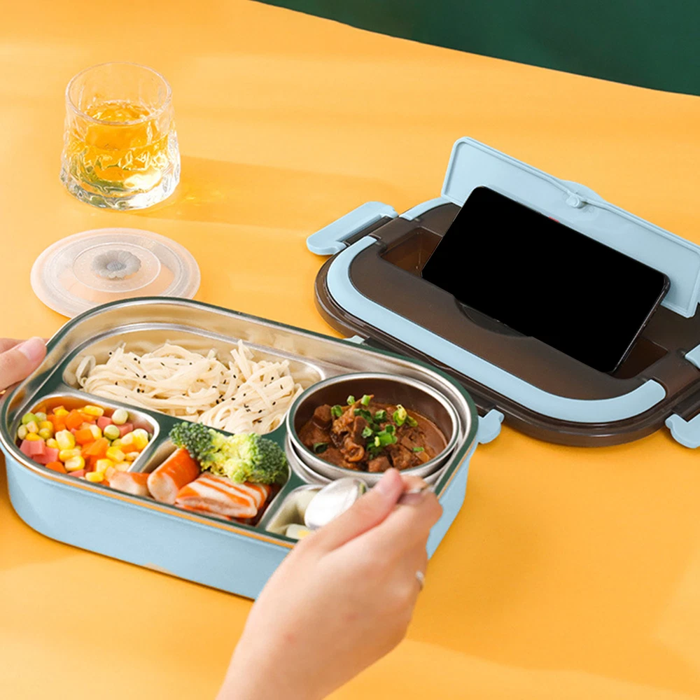 Bento Box Shock-proof Food-holder Portable Lunch Warmer Box Easy to Carry
