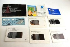 Vintage Minolta SLR 35mm Lens Manuals Charts Tables  More