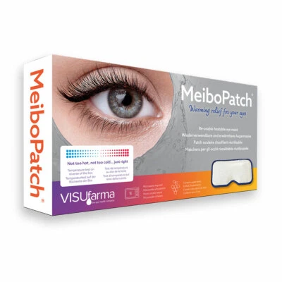 VISUFARMA Meibopatch Re-usable Heatable Eye Mask With Temperature Test Strip Blepharitis