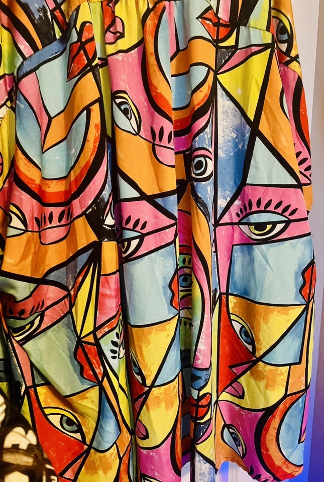 Live 4 Truth Abstract Face Shirt Dress sz 3x Colorful Art To Wear ...