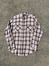 True Vintage 70s Sears Sportswear Flannel Button Down L/S Shirt Size L Tall
