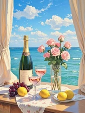 16"X20"Rolled Canvas(Without Frame), 16X20Rolled Frame)-Flowers 6 