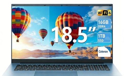 2026 NEU 18,5'' Laptop Windows 11 Intel Celeron I3 16GB RAM 1TB SSD WiFi 6