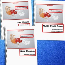 BERNINA Embroidery Software 6 Manual Bundle - WIRE FASTENED - TOUGH FRONT BACK
