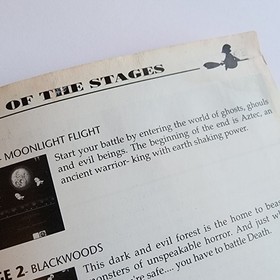 COTTON Fantastic Night Dreams TurboGrafx CD Instruction Manual Book ONLY