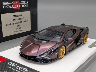 Eidolon Make Up 1:43 Lamborghini Sian FKP 37 2019 Blu Hal ''Build to Order'' OVP