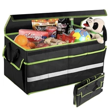 EYPINS Car Trunk Organizer with Lid, 50L Capacity Collapsible Car Organizer, ...