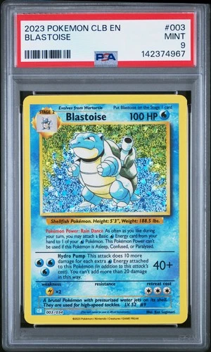 2023 POKEMON BLASTOISE & SUICUNE EX DECK #003 BLASTOISE PSA 9