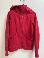 Lululemon Red Scuba Hoodie Full Zip Size 8