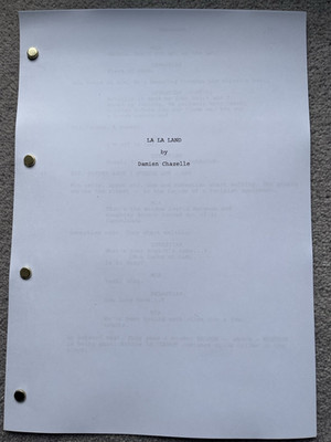 La La Land Film Script / Screenplay. Emma Stone, Ryan Gosling.