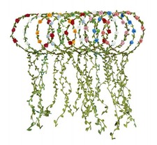 10 PCS Flowers Crown Floral Garland Headband Rose Flower Wreath For Travel And W