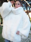 White Mohair Sweater Thick Oversize Handmade Handknitted by Lanaknittings