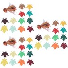 3 Count Labels with String Thanksgiving Maple Leaf Decor Kraft Paper Tag