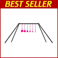 Visible Shooting Practice: AR500 Steel Spinner Target System with 6 Targets