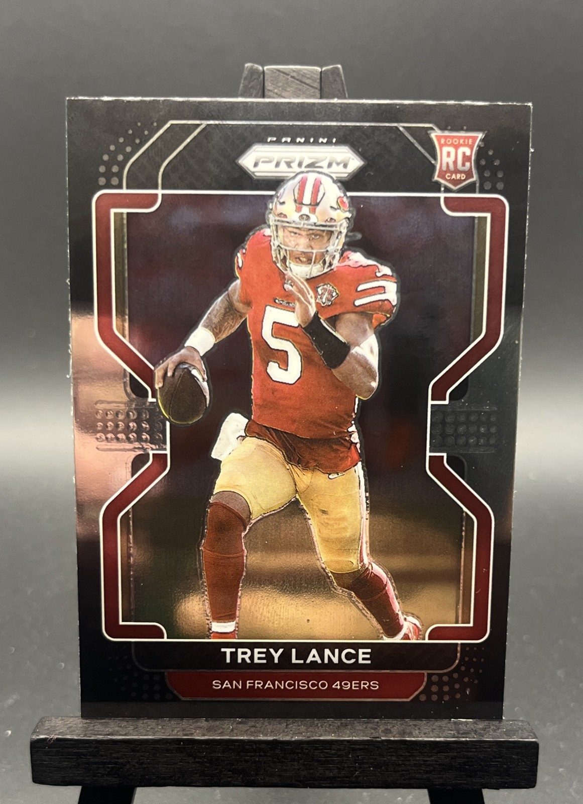 2021 Panini Chronicles - Prizm Black Trey Lance #PB-4 Silver Prizm (RC) 49ers
