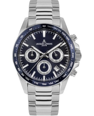 JACQUES LEMANS Men Analog Quartz Casual Watch Classic Dress Waterproof