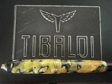 TIBALDI Fountain Pen Unbreakable Celluloid Gold Flex Vintage