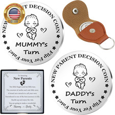 Funny New Parent Decision Coin with Sweet Card   First Time Parents Gifts, Boy M