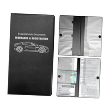 Car Registration and Insurance Holder, 10.39'' 9.56'' Essential Large Car Black