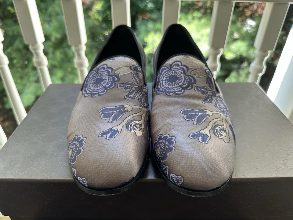 Authentic Gucci Floral Mens Shoe Loafer - US9 - Image 3 of 4