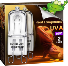 Briignite G9 Heat Lamp Bulbs for Reptile, Mini Reptile Light, Dimmable G9 Mini H
