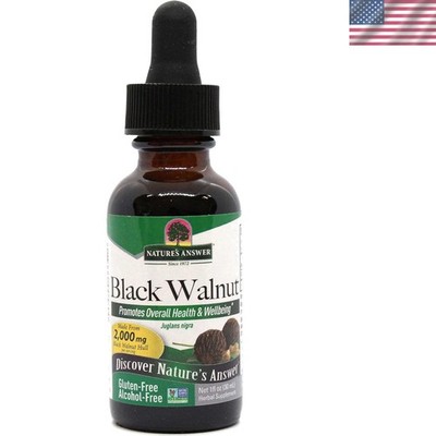 Nature's Answer Black Walnut Hull 2000mg - Alcohol-Free Natural Detox Cleanser