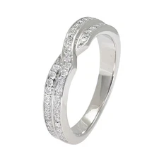 HARRY WINSTON tryst two row WBDPRD2RFT PT950 ring