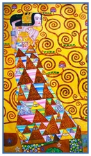 Art Nouveau Gustav Klimt Design Anticipation Counted Cross Stitch Pattern