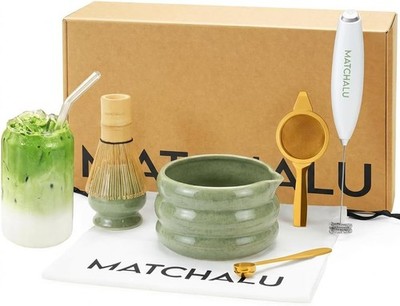 Matcha Whisk Set With Ceric Matcha Bowl, Bboo Whisk & Holder,