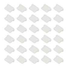 0.4 Inch USB Type A Dust Plug, 30 Pcs Anti Dust Plug Cover Female End, White