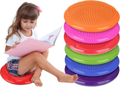 #ad 6 Pcs Inflated Wobble Cushion Pump Wiggle Seat for Sensory Kids Flexible Seating $76.24