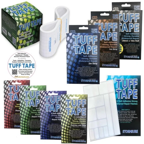 STORMSURE TUFF TAPE PATCHES Waterproof Tent Awning Camping Pool Air Bed Repair