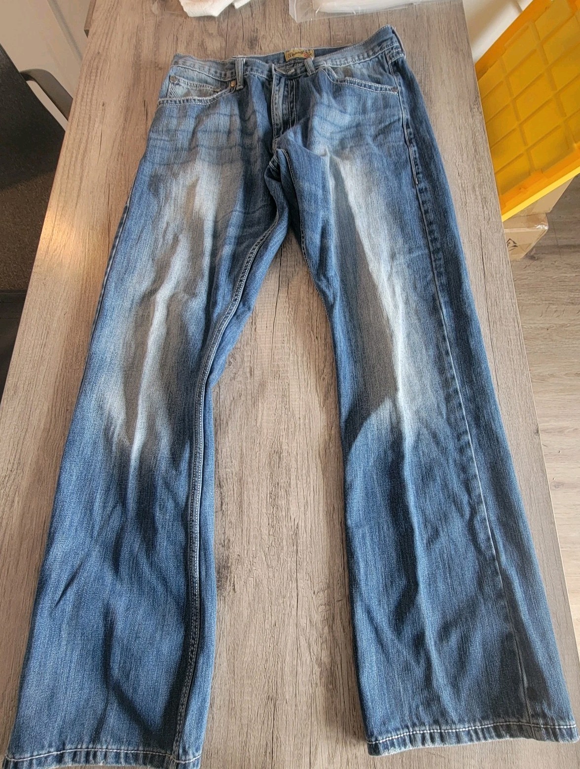 Wrangler Jeans 20X Mens 34 X 34 Blue Boot Cut Western Cowboy Rodeo Faded