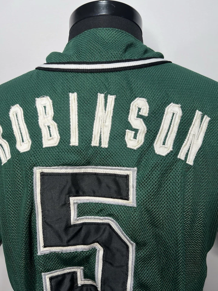 Camiseta deportiva de béisbol vintage de los 90 Portland Sea Dogs #5 Robinson grande para hombre Foto 3 de 4