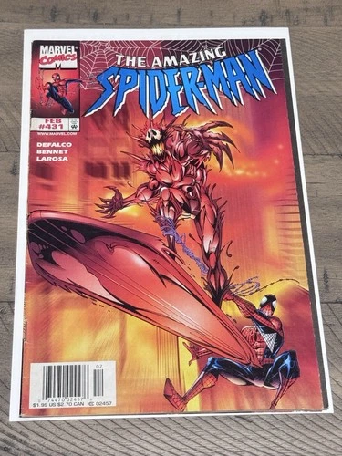 AMAZING SPIDERMAN NEWSSTAND KEY 431  1ST COSMIC CARNAGE MARVEL COMICS 1998 F/VF?