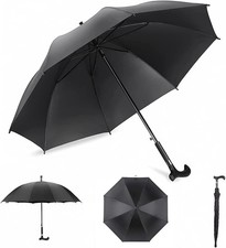 Walking Cane Umbrella, Walking Sticks Crutch Umbrella, Heavy Duty Frame,Lightwei