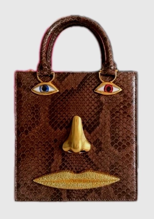 Schiaparelli Exotic Python And Lambskin Anatomy B… - image 1