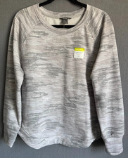 Eddie Bauer Pullover Sweater Women Large Gray Crew Neck Long Sleeve Outdoor