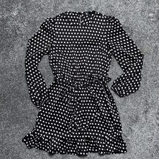 Friends Like These Black White Polka Dot Dress UK 10 Tea Dress