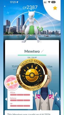 Pokémon G0  -- Shiny Mewtwo Chicago BG - Go Fest 2026 