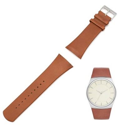 Genuine Leather Watch Strap for Skagen Mens Watches 30mm with Screw brown-1