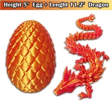3D Printed Dragon Egg Full Articulated Dragon Egg Fidget Toy Desk Office Decor