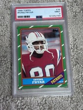 FOOTBALL CARD 1986 TOPPS PSA 9 NEW ENGLAND PATRIOTS IRVING FRYAR