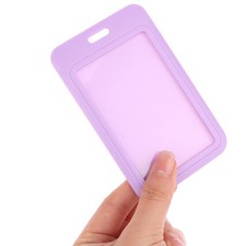 Two-Sided Credit Card Cover Hard Plastic Badge Holders With Slot ID Card Holder