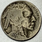 1930-S Buffalo Nickel 5C 5 Cents San Francisco Mint F/VF Fine - Very Fine ST259