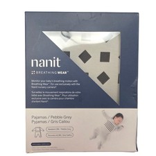 Nanit Breathing Wear Pajamas Pebble Grey Newborn 0M 201020ZCPJ NEW
