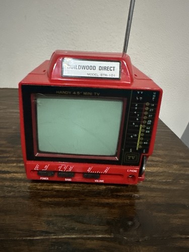 Vintage Red 4.5β Guildwood Direct Mini TV BTR-101. Not Tested