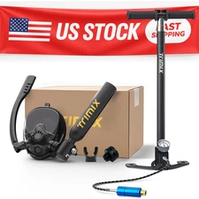 US Trimix 10Min Mini 0.5L Scuba Diving Lung Tank Snorkeling Mask 4StageHand Pump